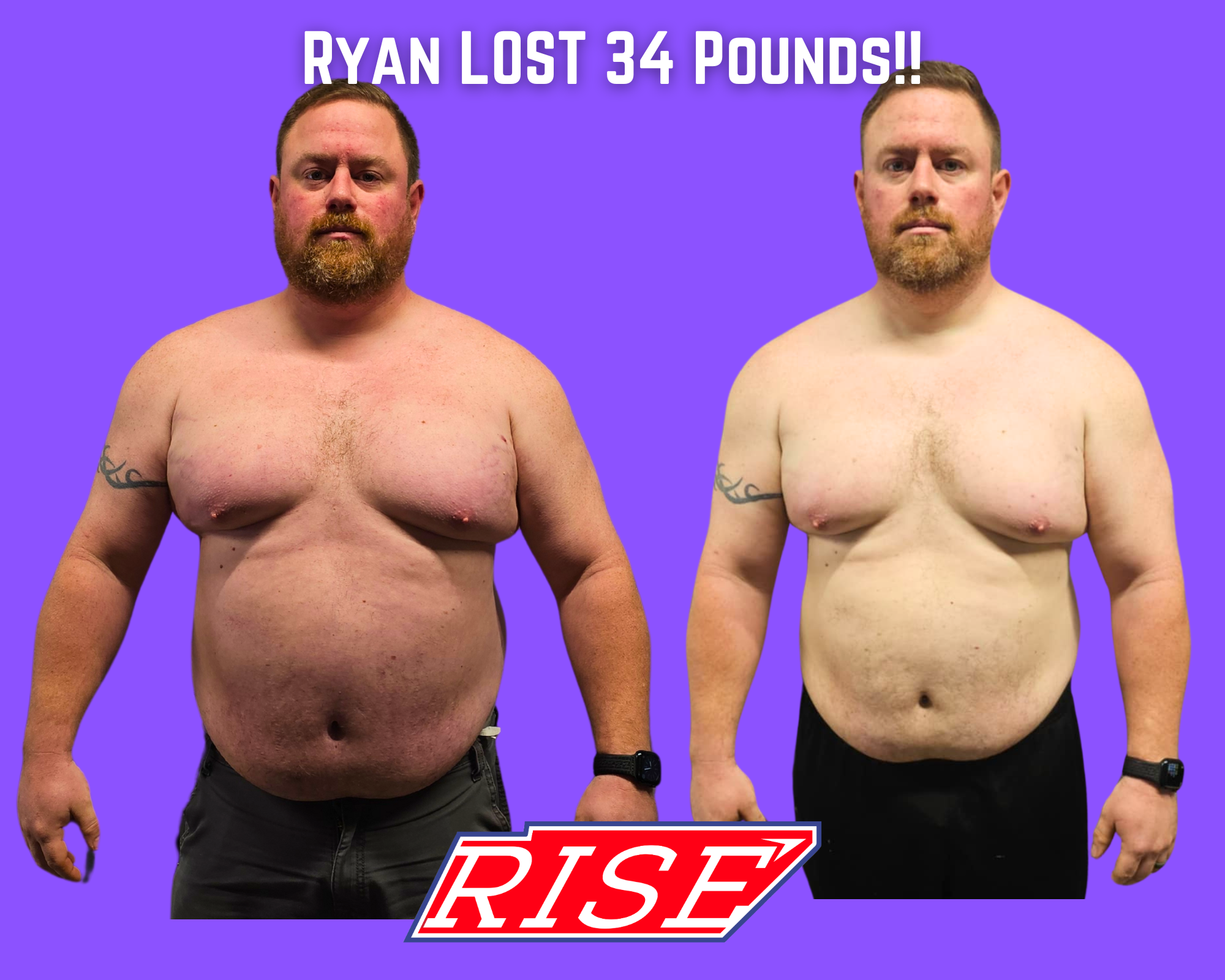 Ryan lost 34 pounds at Rise
