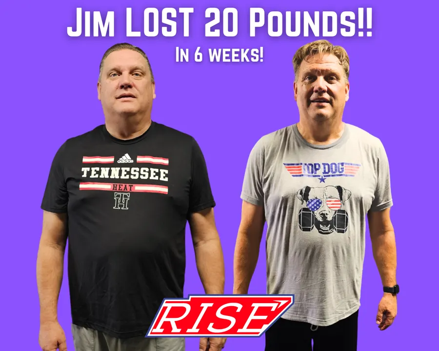 Jim — 20 lbs lost in six weeks at Rise